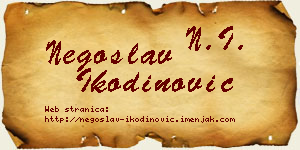 Negoslav Ikodinović vizit kartica